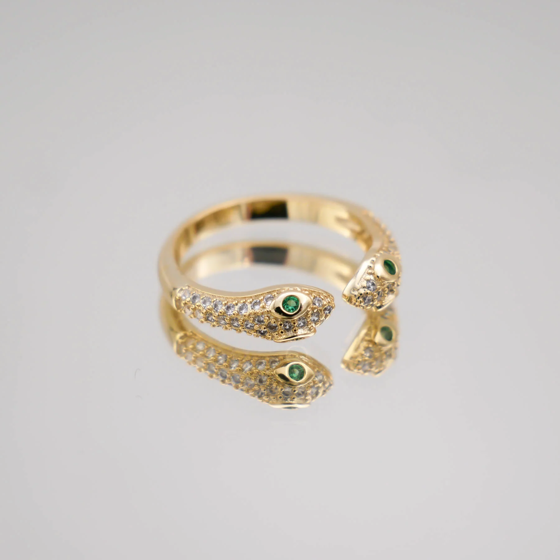 Sadie Double Snake Head Ring - Image 3
