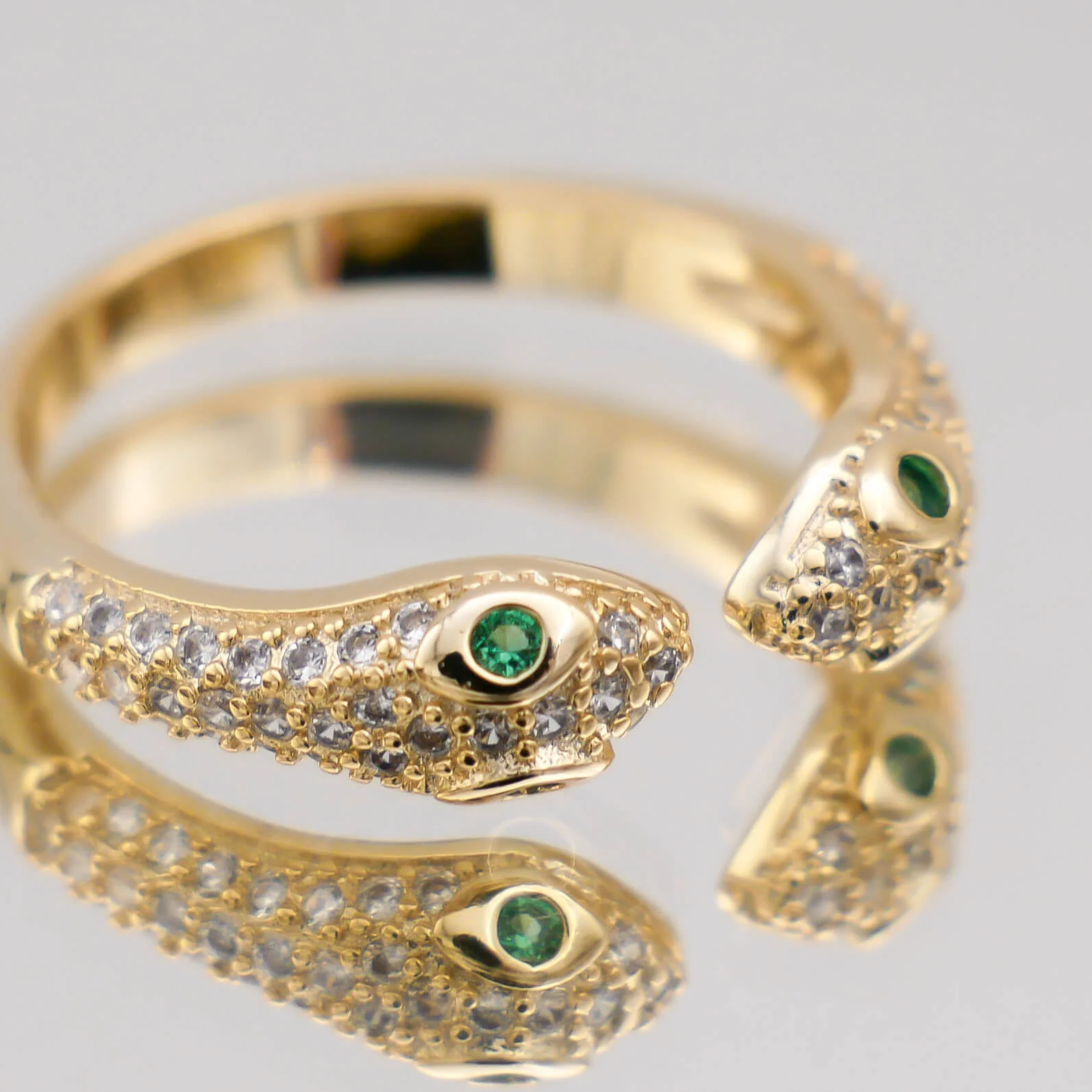 Sadie Double Snake Head Ring - Image 7