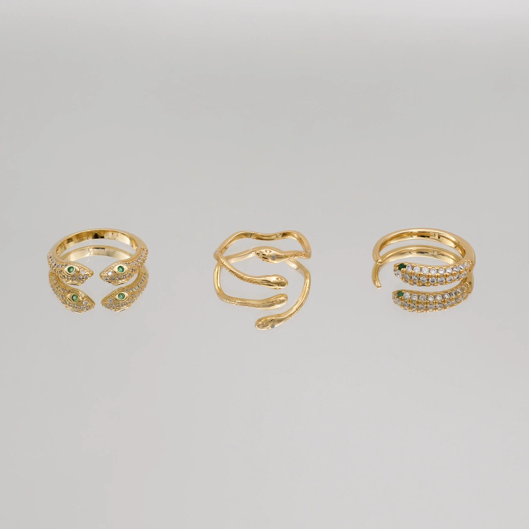 Sadie Double Snake Head Ring - Image 8