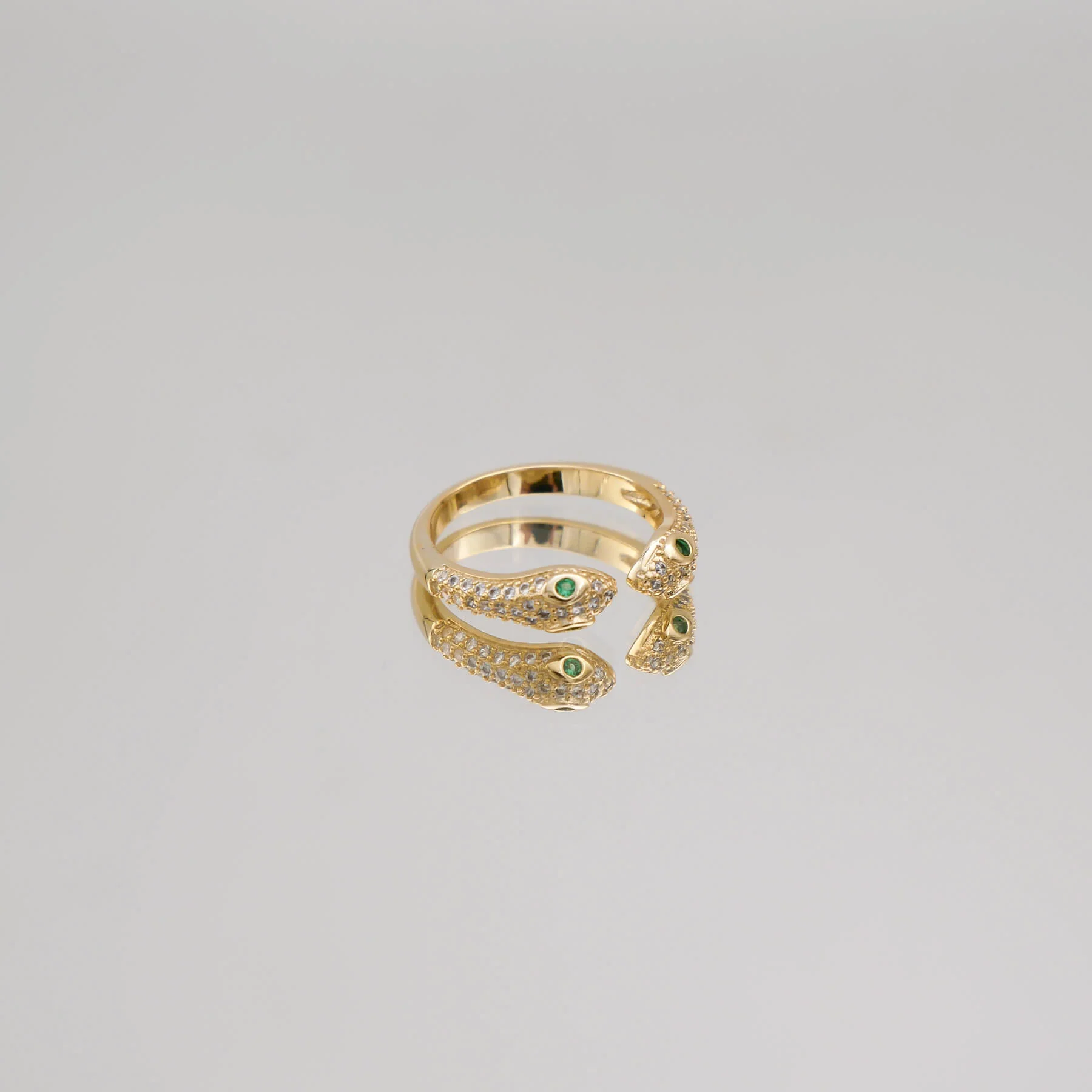 Sadie Double Snake Head Ring - Image 9