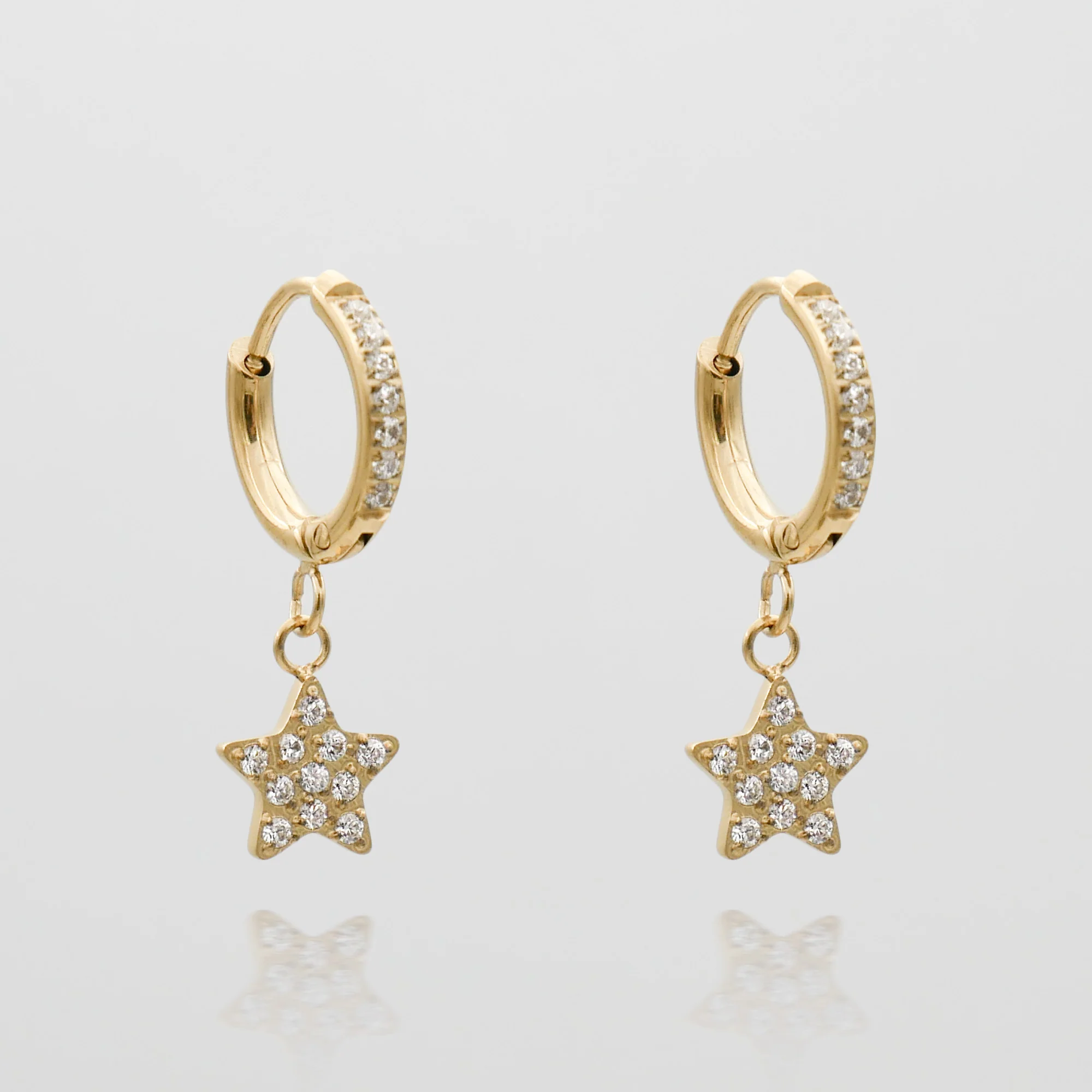 Seren Star Huggie Earrings