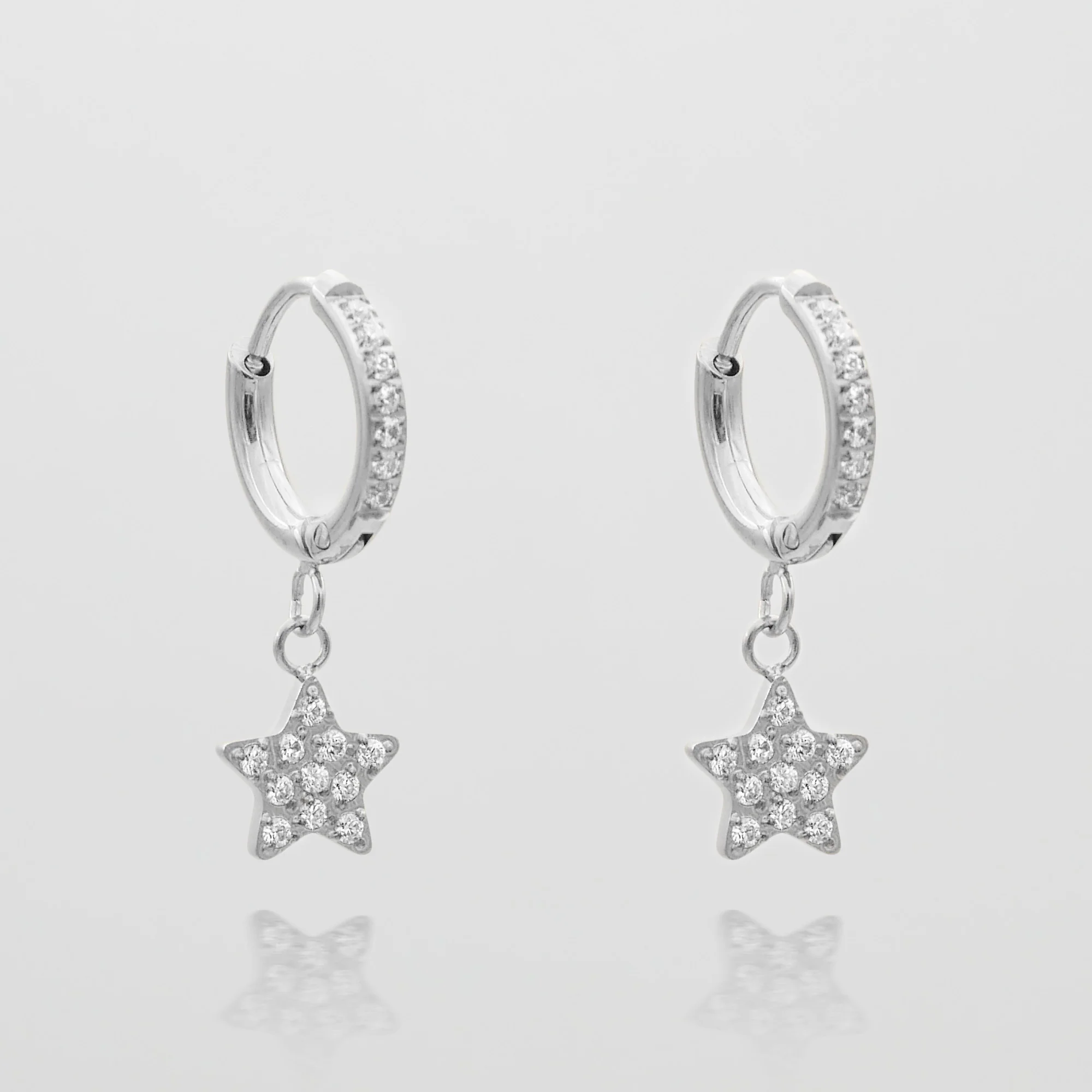 Seren Star Huggie Earrings - Image 2