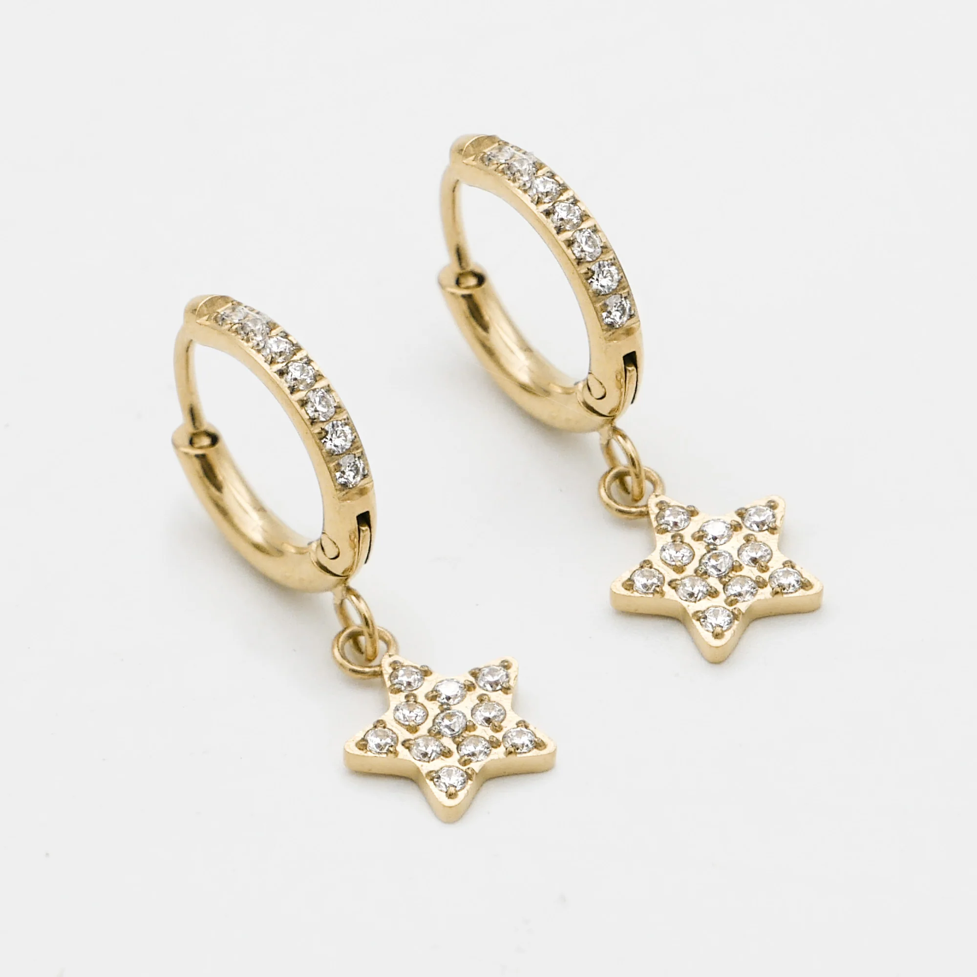 Seren Star Huggie Earrings - Image 3