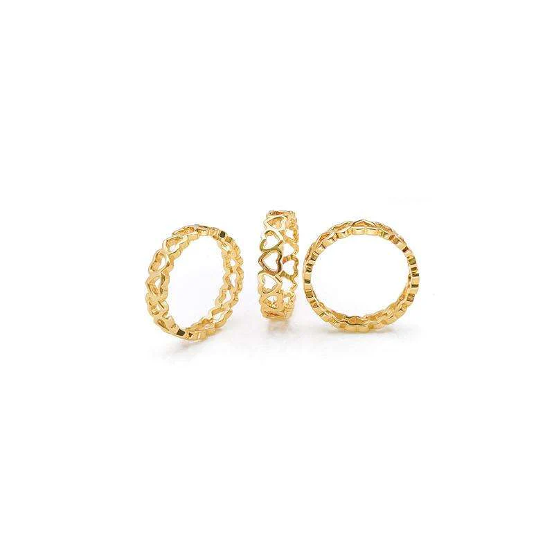 Serena Linked Love Heart Ring - Image 5
