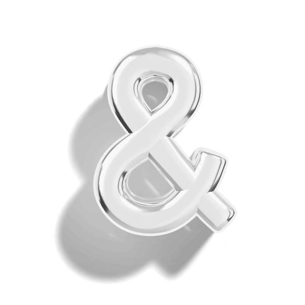 Silver Bubble Letter Charms - Image 30