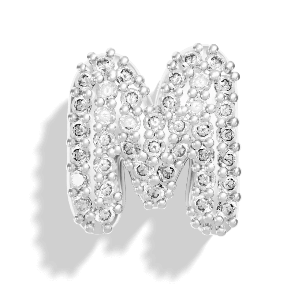 Silver Pave Bubble Letter Charms - Image 15