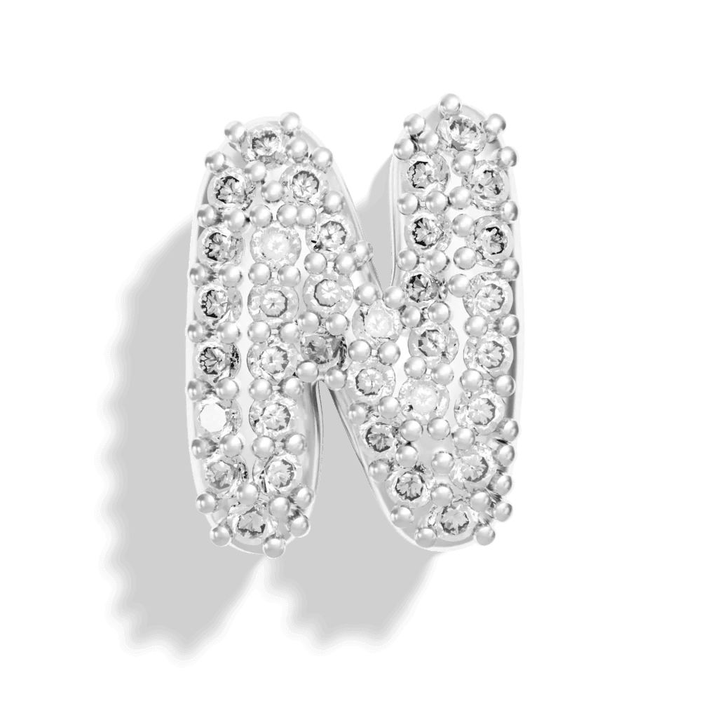 Silver Pave Bubble Letter Charms - Image 16
