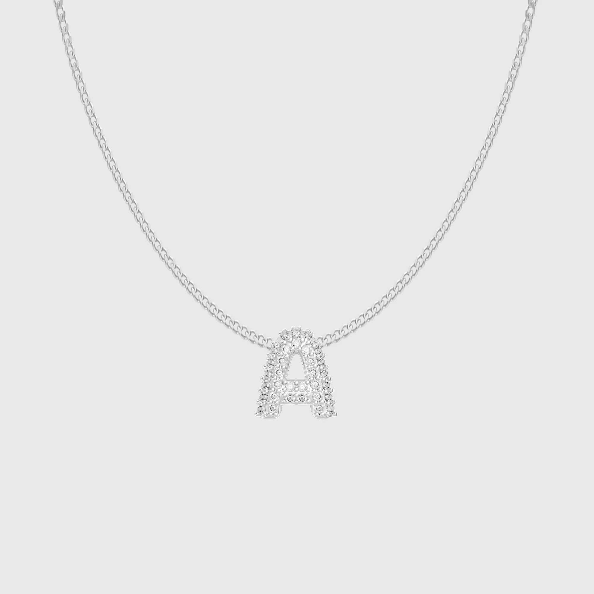 Silver Pave Bubble Letter Charms - Image 2