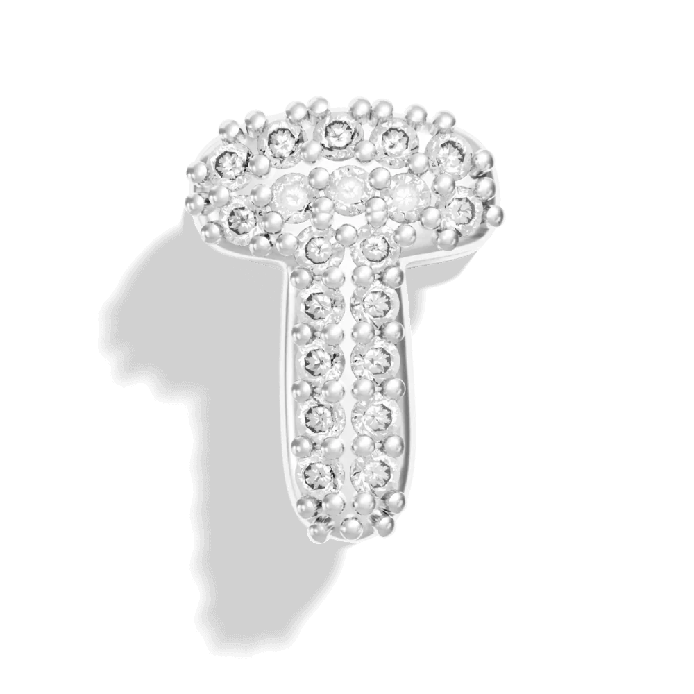 Silver Pave Bubble Letter Charms - Image 22