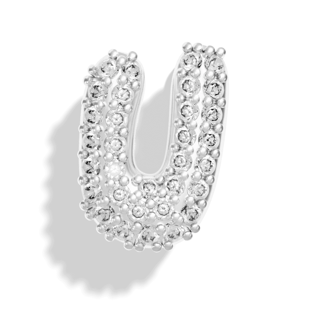 Silver Pave Bubble Letter Charms - Image 23