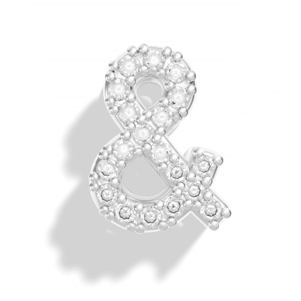 Silver Pave Bubble Letter Charms - Image 30