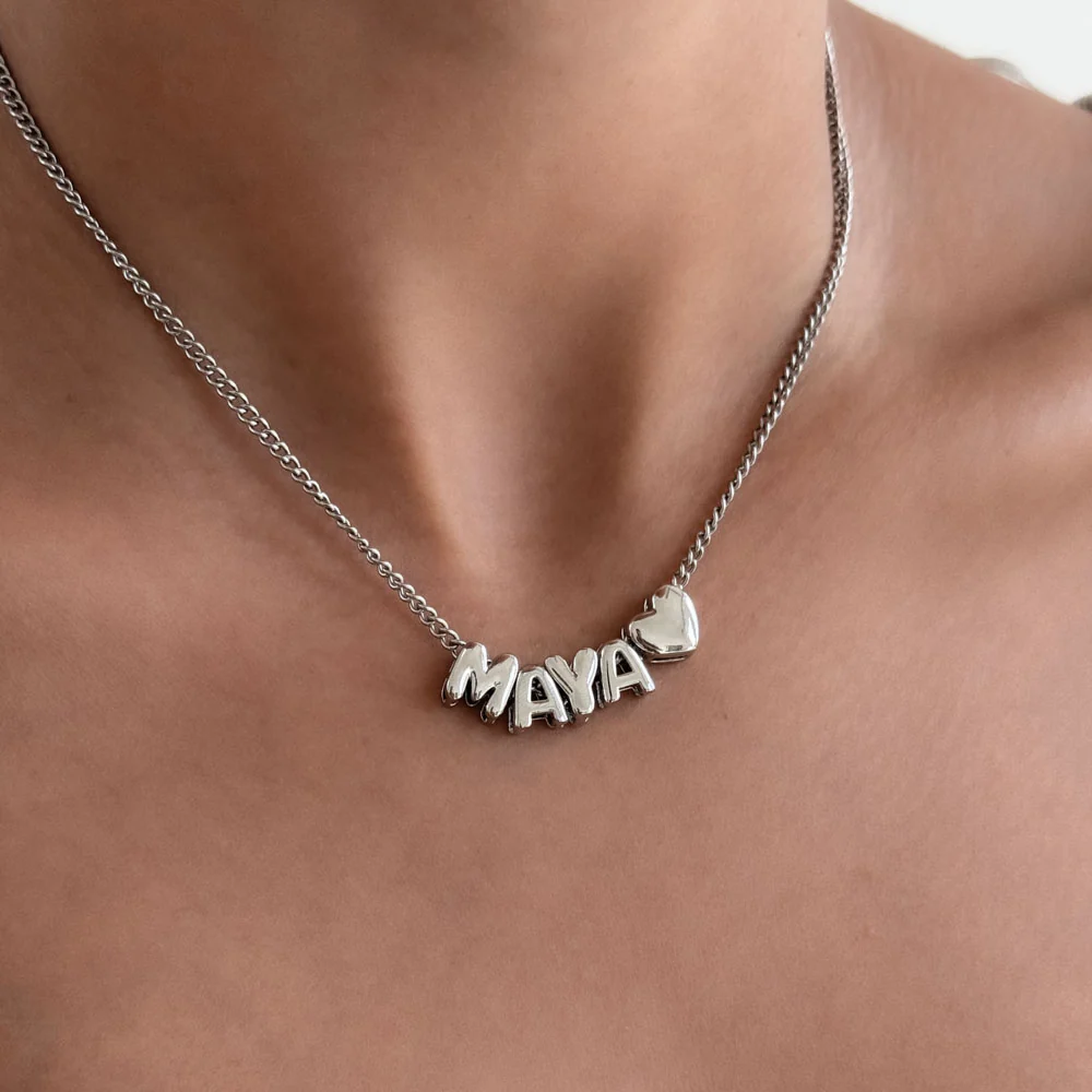 Silver Bubble Letter Charms - Image 31