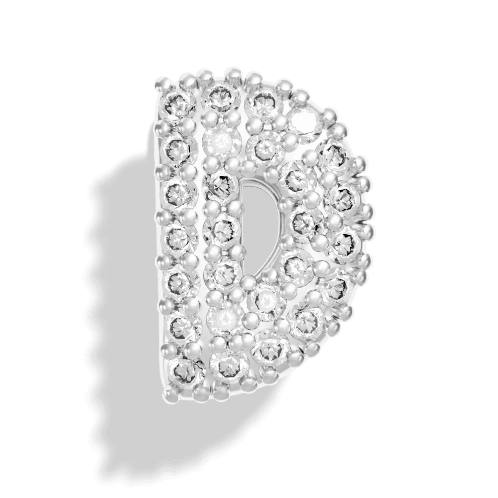 Silver Pave Bubble Letter Charms - Image 6
