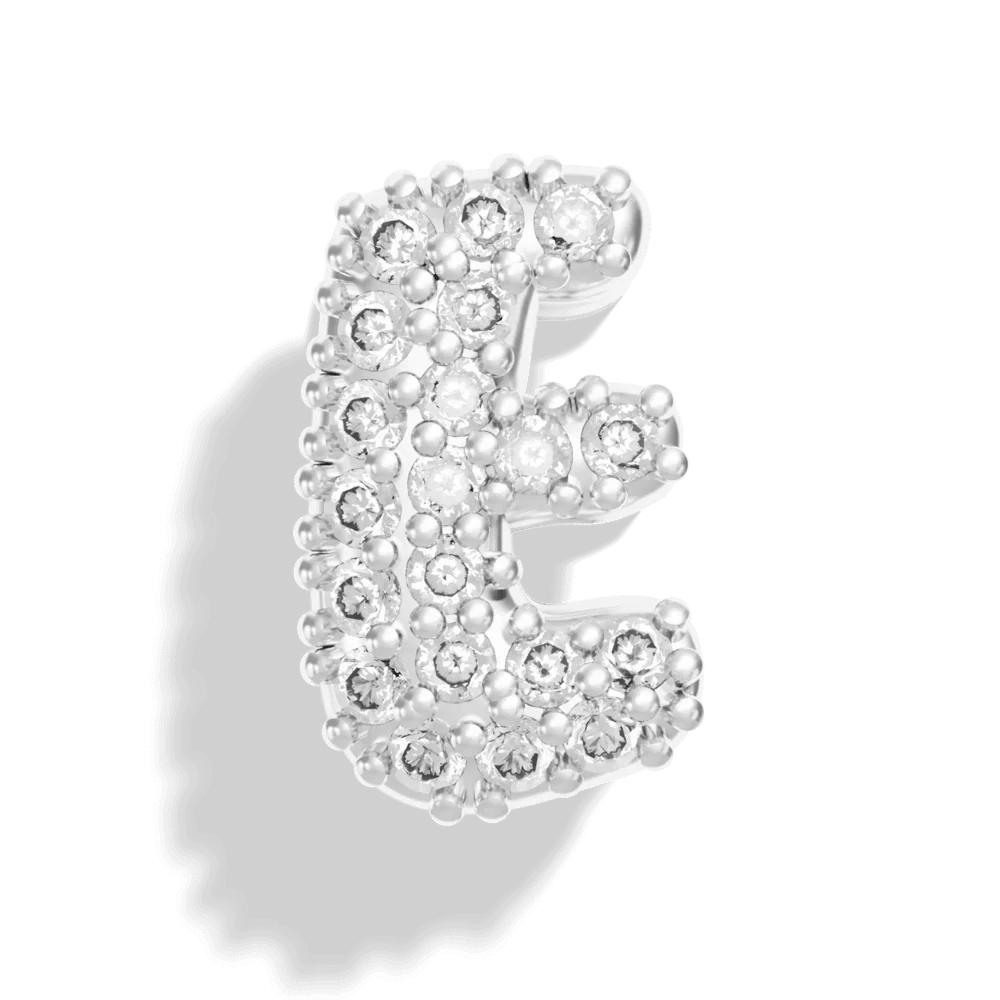Silver Pave Bubble Letter Charms - Image 7