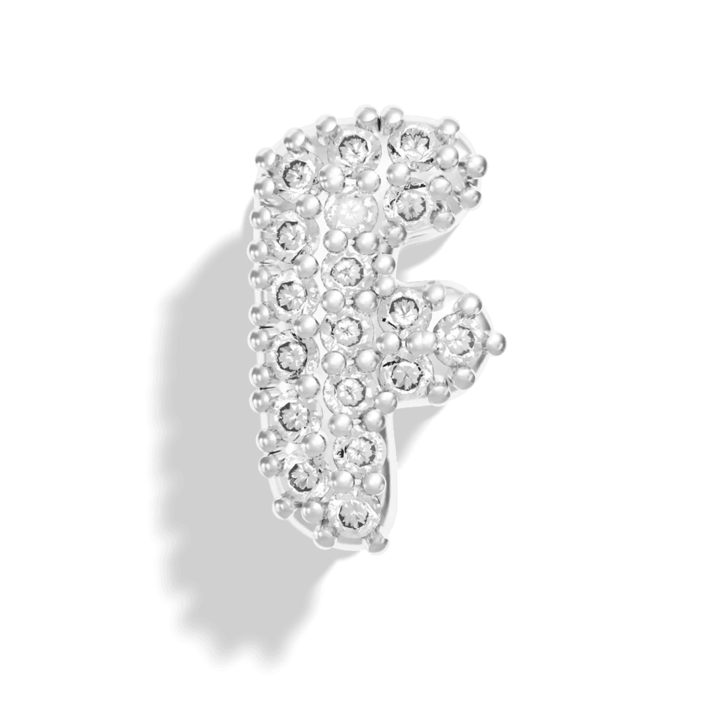 Silver Pave Bubble Letter Charms - Image 8