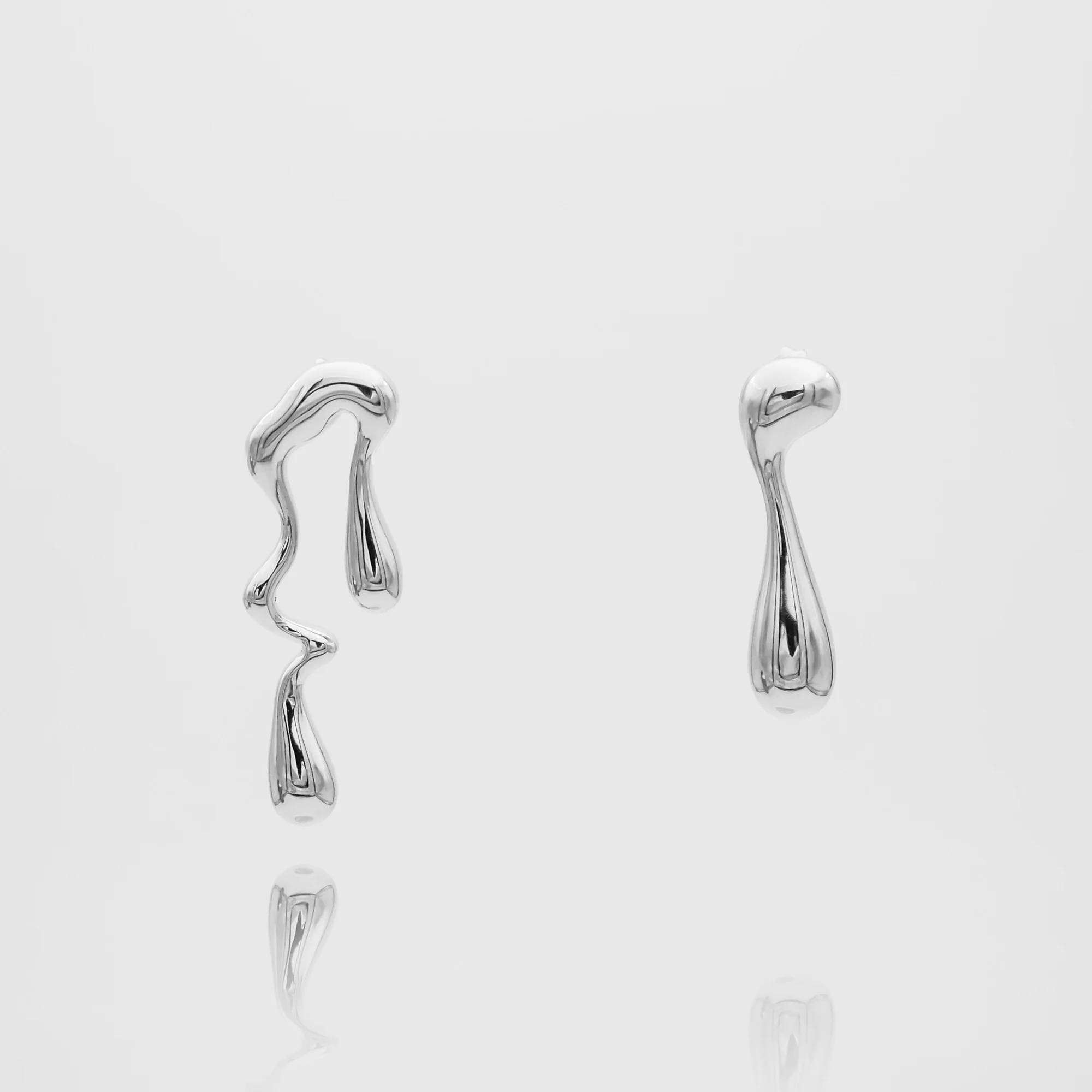 Soraya Asymmetric Drop Earrings - Image 2