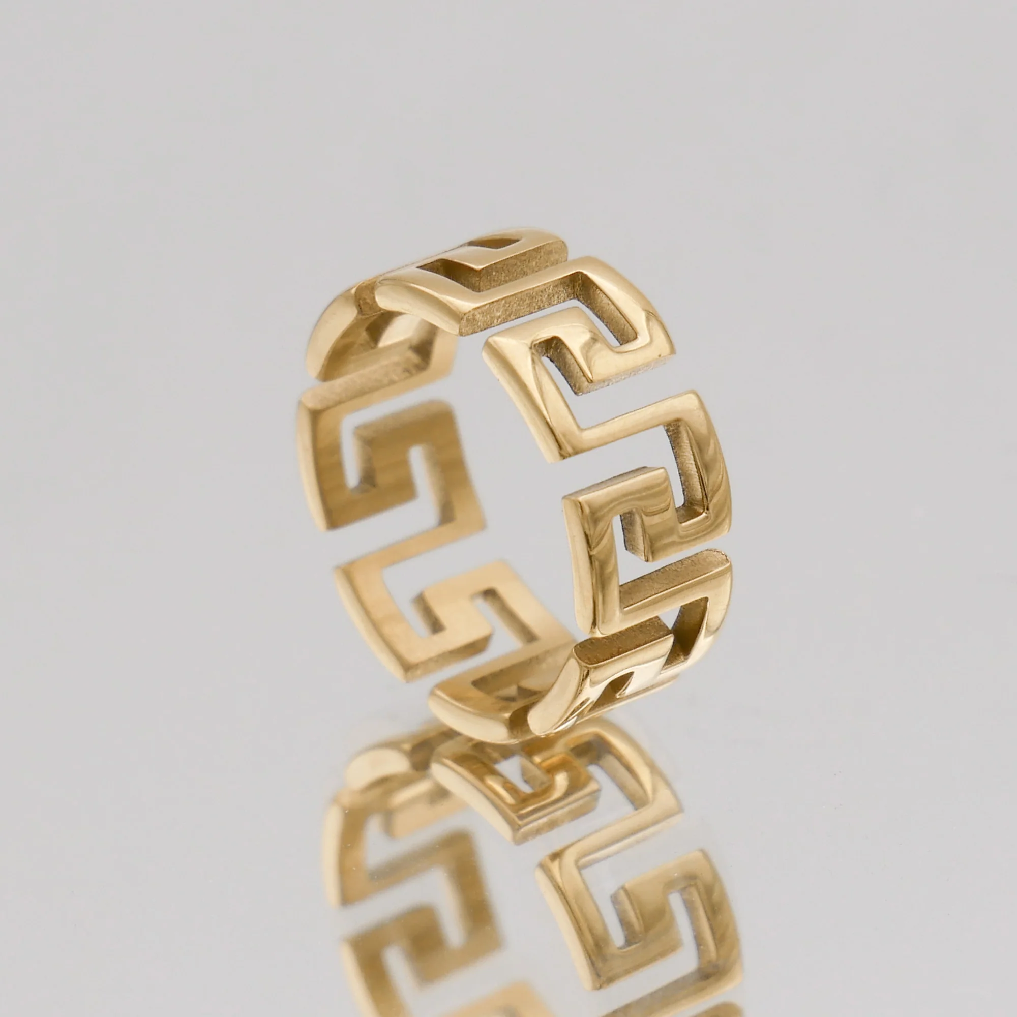 Thea Greek Key Ring