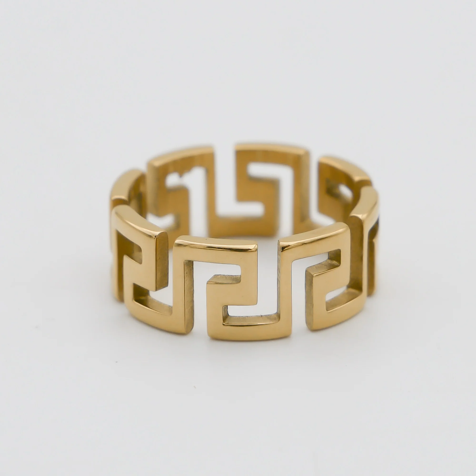 Thea Greek Key Ring - Image 2
