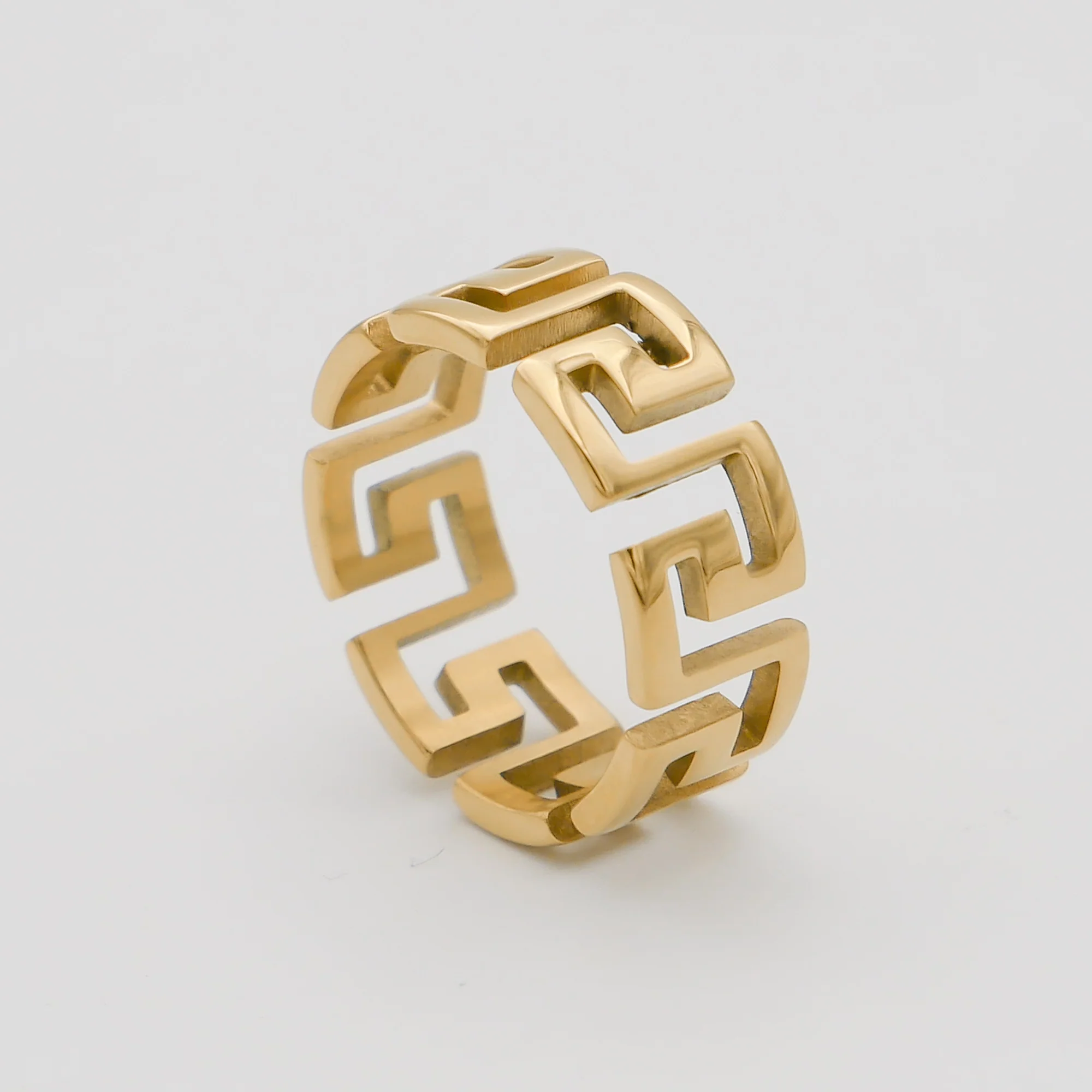 Thea Greek Key Ring - Image 3
