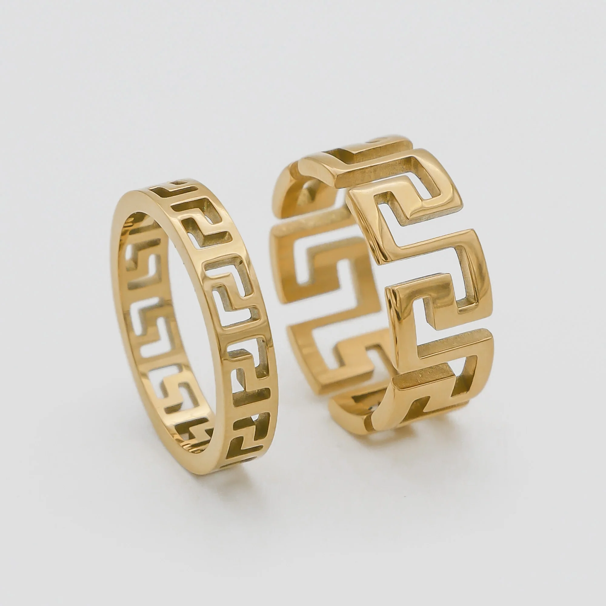 Thea Greek Key Ring - Image 4